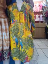 Saída de praia,, lila Modas, 100% Algoodao estampado com araras Saída de praia,, lila Modas, 100% Algoodao estampado com araras