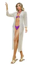 Saída de praia Luxo Longa Kimono feminino Tricot Maxi Verão - EUC STORE