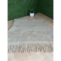 Saida De Praia Luxo Vestido Curto Tricot Babado De Franja Com Fenda Lateral