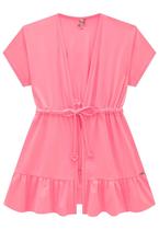 Saída de Praia Menina Amarração Cintura Rosa Infanti