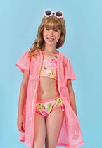 Saída de Praia Menina Telado Rosa Cinti Saída de Praia Menina Telado Rosa Cinti