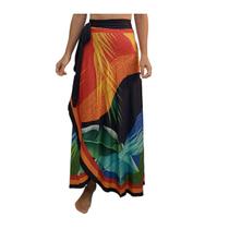 Saída De Praia/ saia pareô longa de transpassar