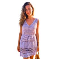 Saída de Praia Tricot vestido colete verão moda elegante Saída de Praia Tricot vestido colete verão moda elegante