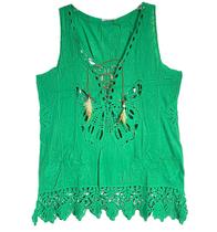 Saída De Praia Túnica Blusa Indiana Feminina Detalhes Bordado Regata 2558 Saída De Praia Túnica Blusa Indiana Feminina Detalhes Bordado Regata 2558