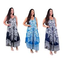 Saída de praia/Vestido estampado com alças