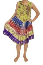 Saída De Praia / Vestido Estampado Regata Tie Dye