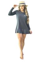 Saída de Praia Vestido feminino proteção solar UV 50+ FPS