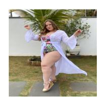 Saída Longa Plus Size Moda Praia Canga Verão Lançamento 2022