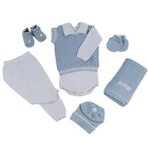 Saída Maternidade 7 Peças Tam Recém Nascido Menino