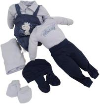 Saída Maternidade 9 Pçs Bebê Menino Le Bhua / Paraiso 13372