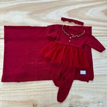 Saída Maternidade Alícia Para Menina Feminino em Tricot Saída Maternidade Alícia Para Menina Feminino em Tricot