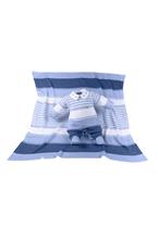 Saída Maternidade Azul Listras Beth Bebe Saída Maternidade Azul Listras Beth Bebe
