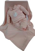 Saída Maternidade Bebê Menina Bordado Le Bhua Paraiso 13399