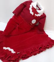 Saída Maternidade Bebê Menina Plush Bordada Paraiso Rf 14582