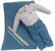 Saída Maternidade Bebê Menino 4Pçs Body Calça Paraiso 16905