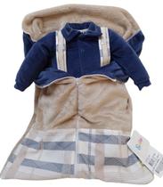 Saída Maternidade Bebê Menino Plush Estampada Paraiso 14566 Saída Maternidade Bebê Menino Plush Estampada Paraiso 14566