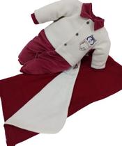 Saída Maternidade Bebê Menino Plush Le Bhua / Paraiso 13387