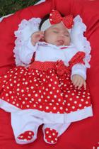 Sáida Maternidade Charmosa Luxo Bolinhas Vermelha - Magna Baby