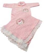 Saída Maternidade D.F Kako em Plush Rosa