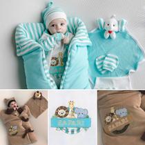 Saída maternidade de bebê menino e menina tema safari animais com saco de dormir ursinho principe princesa