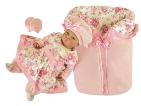 Saida Maternidade De Saco Plush Menina FLORAL Saida Maternidade De Saco Plush Menina FLORAL