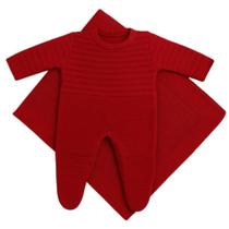 Saída Maternidade de Tricot Luxo Macacão e Manta Bebê Menina Saída Maternidade de Tricot Luxo Macacão e Manta Bebê Menina