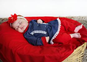 Saída Maternidade Emily Vermelha - Magna Baby
