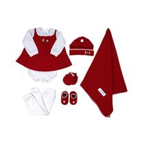 Saída Maternidade Feminino Vinho - 7 Peças