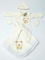 Saída Maternidade Gente Miúda na cor Cru Saída Maternidade Gente Miúda na cor Cru