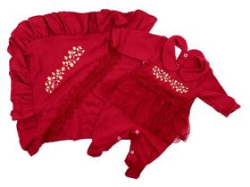 Saída Maternidade Infantil Muleka Sapeka Menina - Ref 2771 Saída Maternidade Infantil Muleka Sapeka Menina - Ref 2771