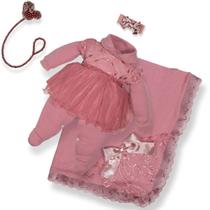 Saída Maternidade Luxo Princesa Menina Renda Tule Saída Maternidade Luxo Princesa Menina Renda Tule