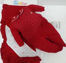 Saída Maternidade Malha Bebê Menina Paraiso Enxoval Rf 12265