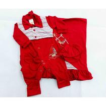 Saída Maternidade Malha Bordado Barco Menino - Banguelim - Ref.:236