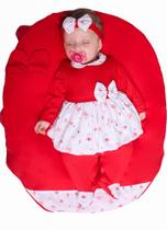 Saída Maternidade Menina Daiane Floral 5 Peças Roupas de Bebê Saída Maternidade Menina Daiane Floral 5 Peças Roupas de Bebê