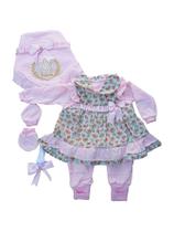 saida maternidade menina rosa flor roupa bebe recém nascido