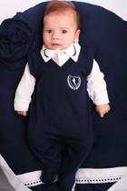 Saída Maternidade Menino Samuel Romper 04 peças Roupas de Bebê Saída Maternidade Menino Samuel Romper 04 peças Roupas de Bebê