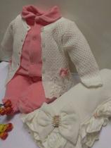 Saida Maternidade Paraiso Macacao Bebe Menina Plush Cod 7067 Saida Maternidade Paraiso Macacao Bebe Menina Plush Cod 7067