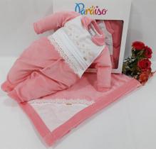 - Saída Maternidade Plush Bebê Menina Paraiso Inverno Rf 11647