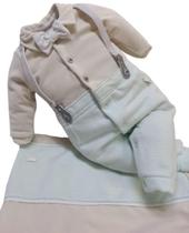 Saída Maternidade Plush Bebê Menino Suspensorio Paraiso16130