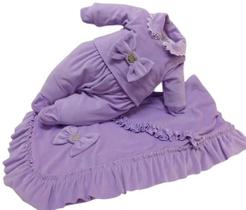 Saída Maternidade Plush Inverno Bebê Menina Lessa Kids B8978