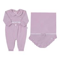 Saída Maternidade Plush Inverno Bebê Menina Paraiso Rf 16138