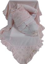 Saída Maternidade Plush Luxo Bebê Menina Paraiso Ref 13001