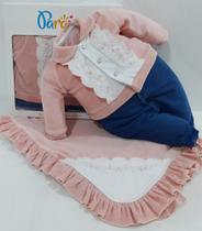 - Saída Maternidade Plush Luxo Paraiso Bebê Menina Ref. 11646