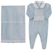 Saída Maternidade Plush Luxo Renda Bebê Menina Paraiso 17750 Saída Maternidade Plush Luxo Renda Bebê Menina Paraiso 17750