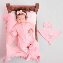 Saida maternidade roupa de bebe em malha 100% aldodao menina