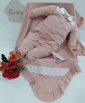 - Saída Maternidade Suedine Bebê Menina Paraiso Enxoval 11671