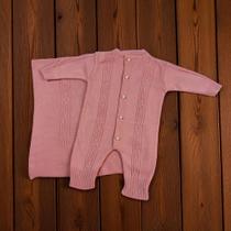 Saída Maternidade Tricô Botão de Pérola Macacão + Manta Anti Alérgico Para Maternidade e Passeio Saída Maternidade Tricô Botão de Pérola Macacão + Manta Anti Alérgico Para Maternidade e Passeio