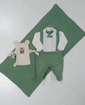 Saída maternidade tricô menino 4 peças - kit maternidade