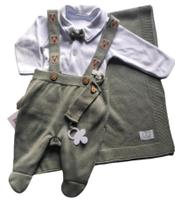 Saída maternidade tricô menino 5 peças - bebê