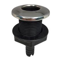 Saída Ou Entrada Em Pvc Preto Com Acabamento Inox 5/8